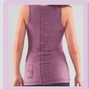 Lululemon Dash Tank II Ruffle Back Heathered Plum 4